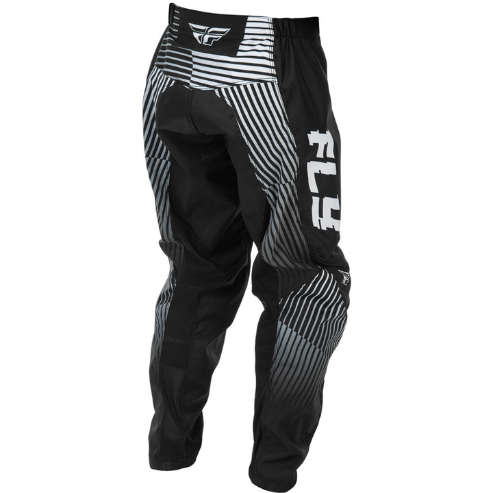 Fly Racing Youth F-16 Pants Black/White - Rear Right Side View