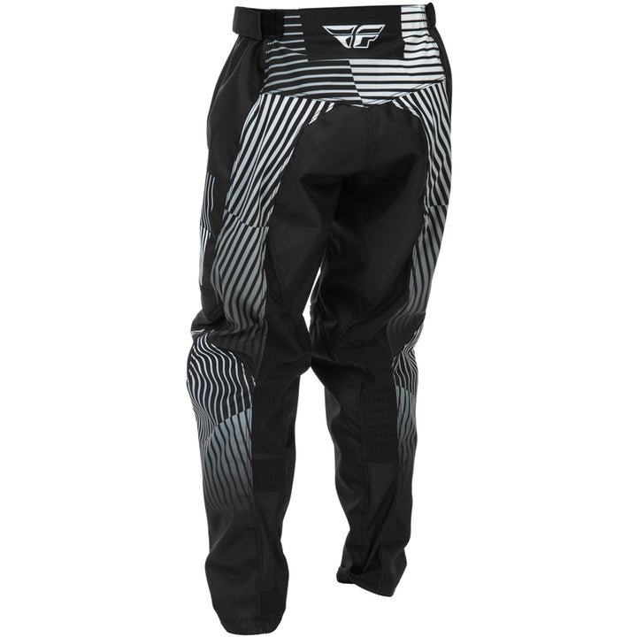 Fly Racing Youth F-16 Pants Black/White - Rear Left Side View