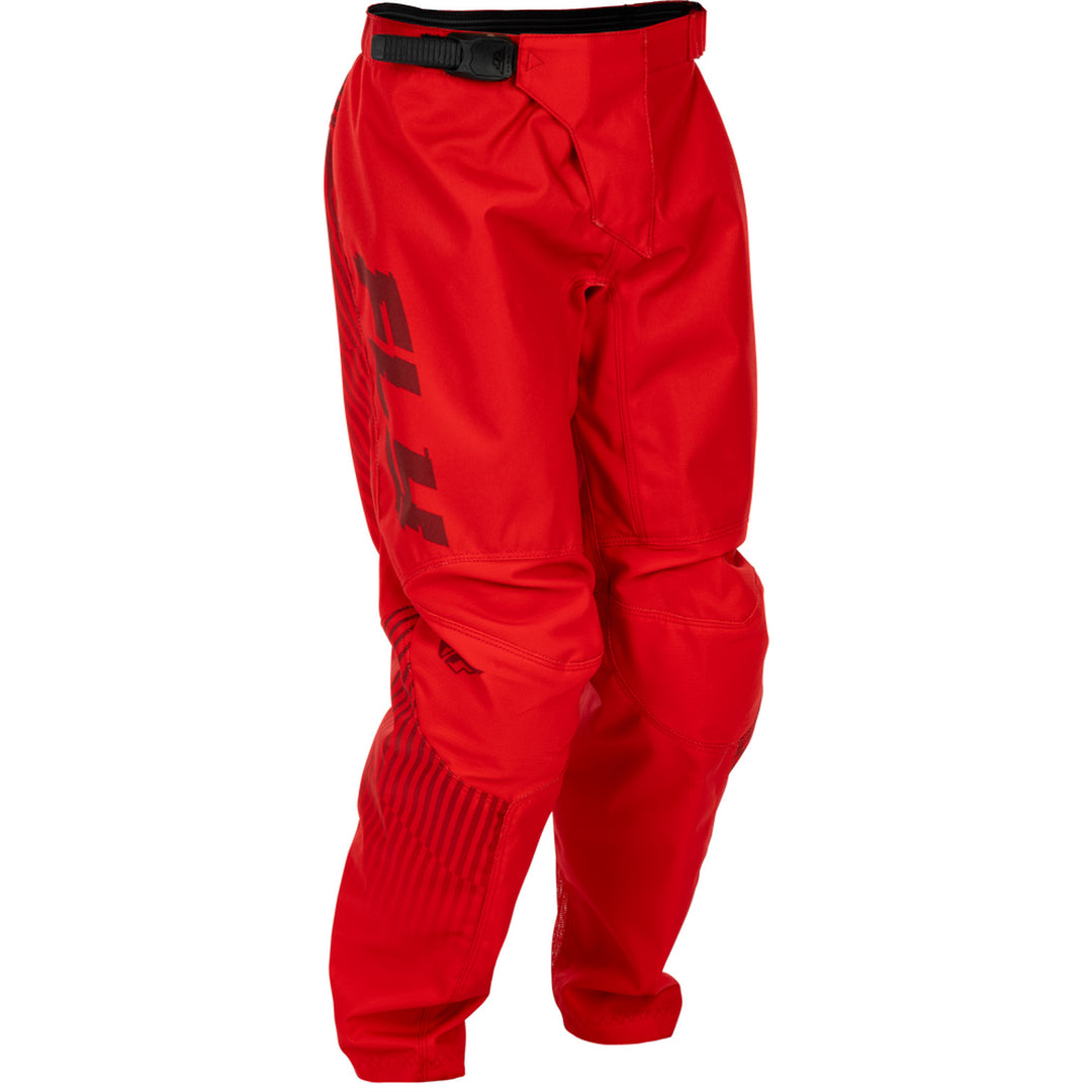 Fly Racing Youth F-16 Pants Red - Front Right Side View