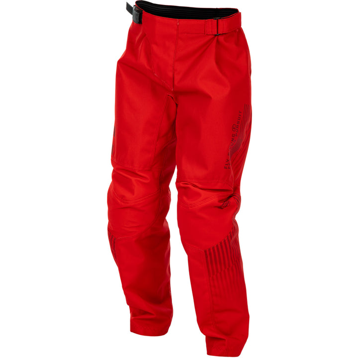 Fly Racing Youth F-16 Pants Red - Front Left Side View