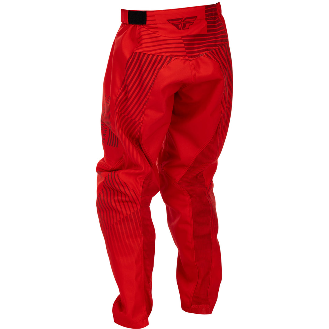 Fly Racing Youth F-16 Pants Red - Rear Left Side View