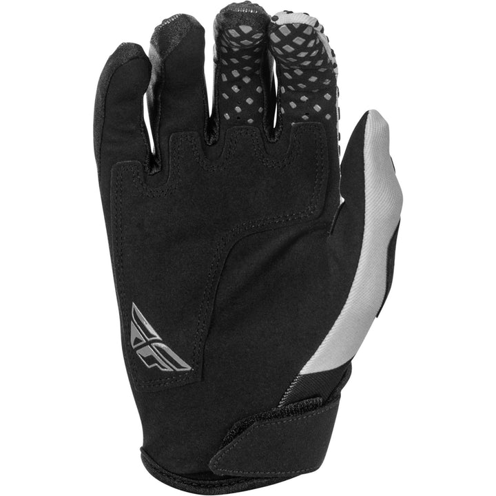 Fly Racing Youth Kinetic Gloves Black/Grey - Palm View