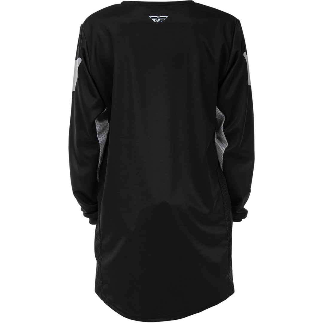 Fly Racing Youth Kinetic Jersey Black/Grey - Rear View