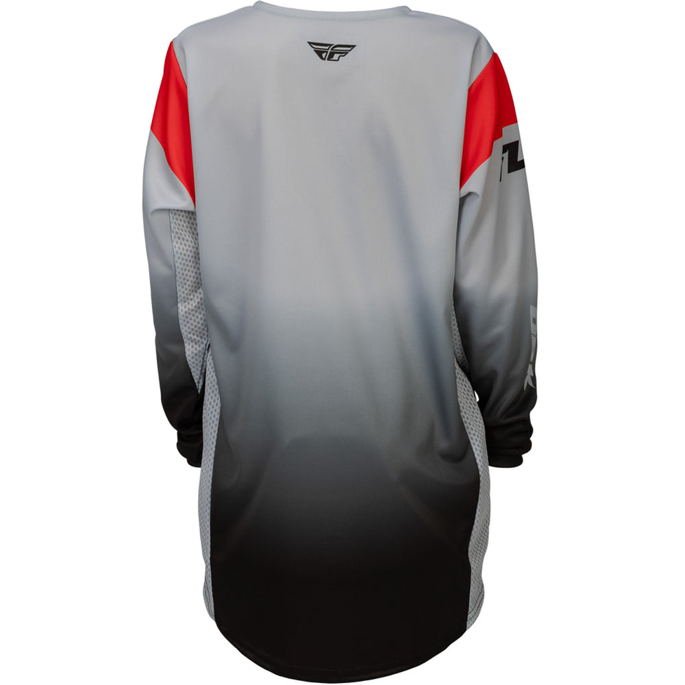 Fly Racing Youth Kinetic dbk. Jersey Grey/Black/Red - Rear View
