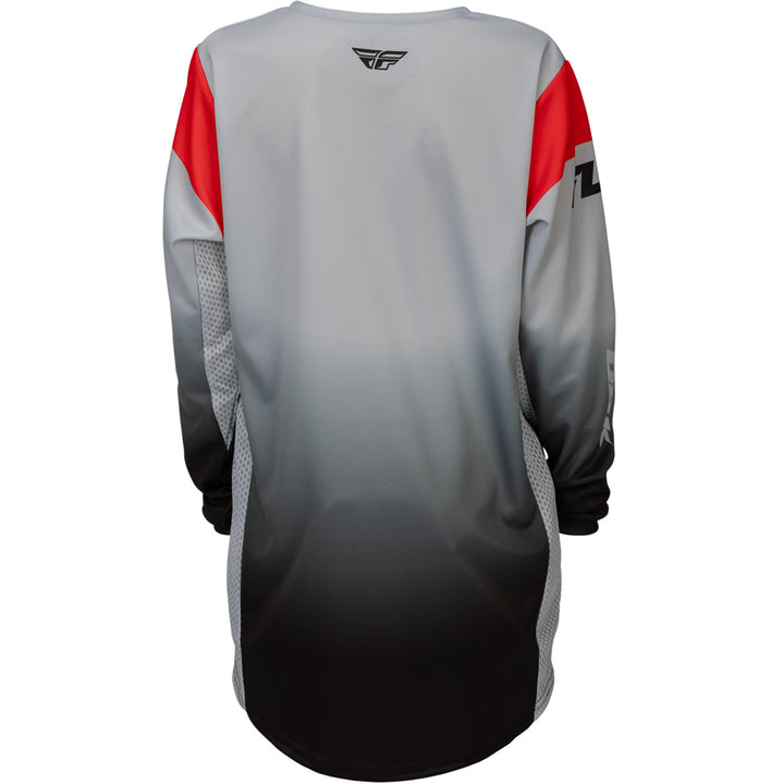 Fly Racing Youth Kinetic dbk. Jersey Grey/Black/Red - Rear View