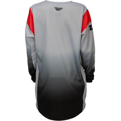Fly Racing Youth Kinetic dbk. Jersey Grey/Black/Red - Rear View