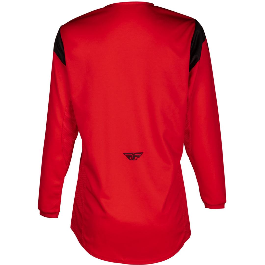 Fly Racing Youth Kinetic Stoke Jersey Red/Black - Rear View