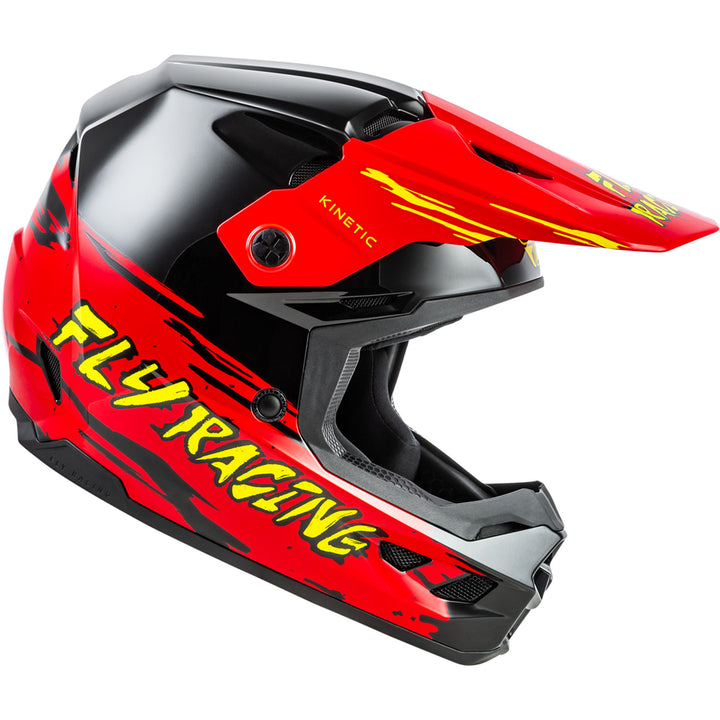Fly Racing Youth Kinetic Surge Helmet Black/Red/Yellow - Right Side View