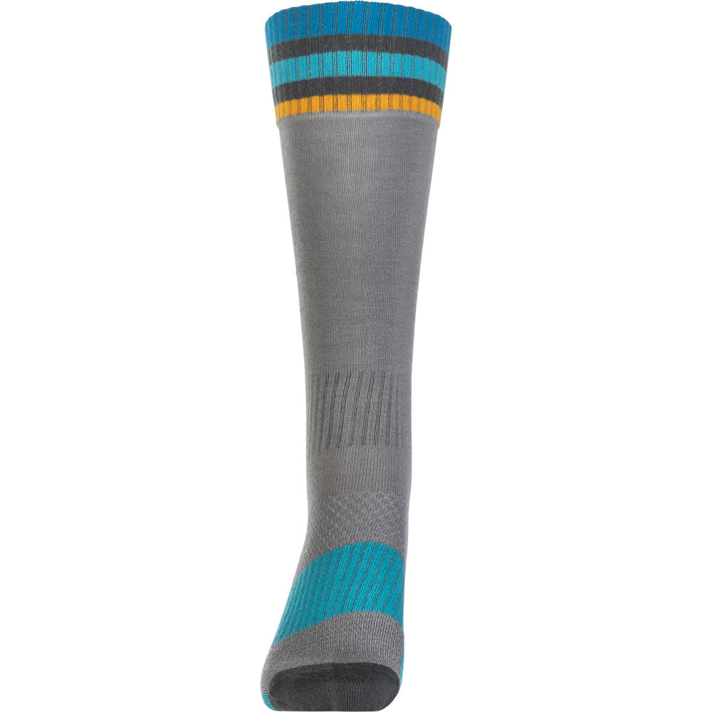 Fly Racing Youth MX Socks - Thin Grey - Front View