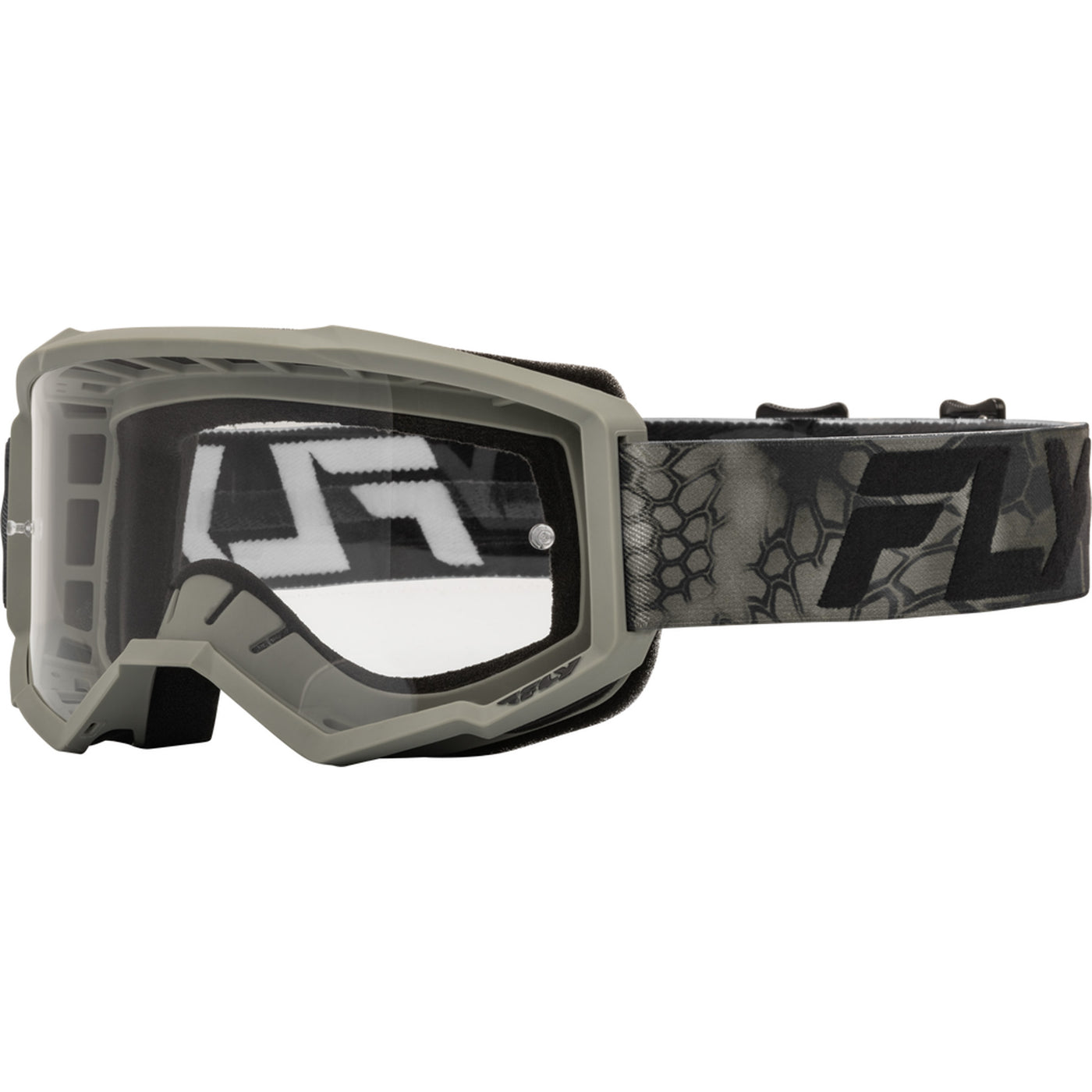 Fly Racing Youth Focus S.E. Kryptek Goggle - Front Side View