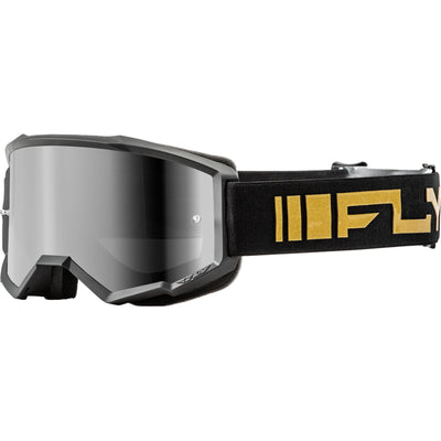 Fly Racing Youth Zone Goggle Black/Gold - Front Side View