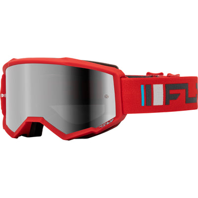 Fly Racing Youth Zone Goggle Red/Charcoal - Front Side View