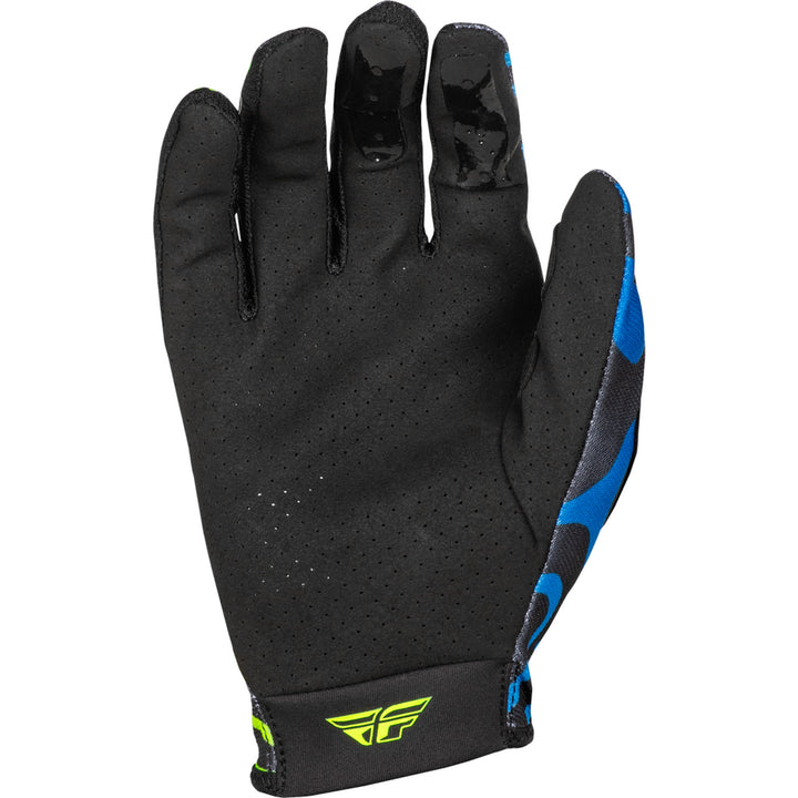 Fly Racing Lite Zen Gloves Black/Blue/Hi-Vis - Palm View