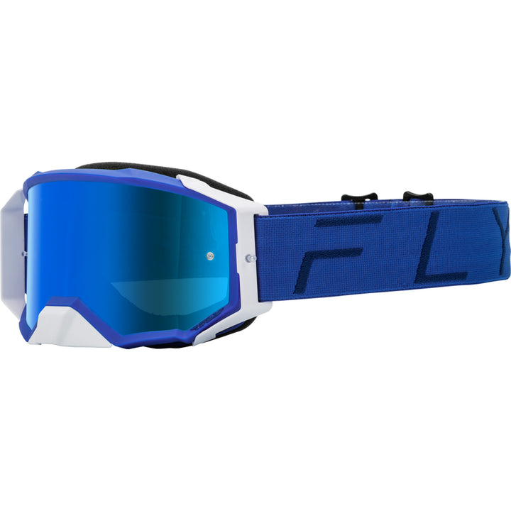 Fly Racing Zone Pro Goggle Blue - Front Side View