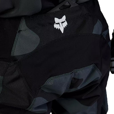 Fox Racing 180 Bnkr Pants Black Camouflage - Close-Up of Rear Graphic and Details