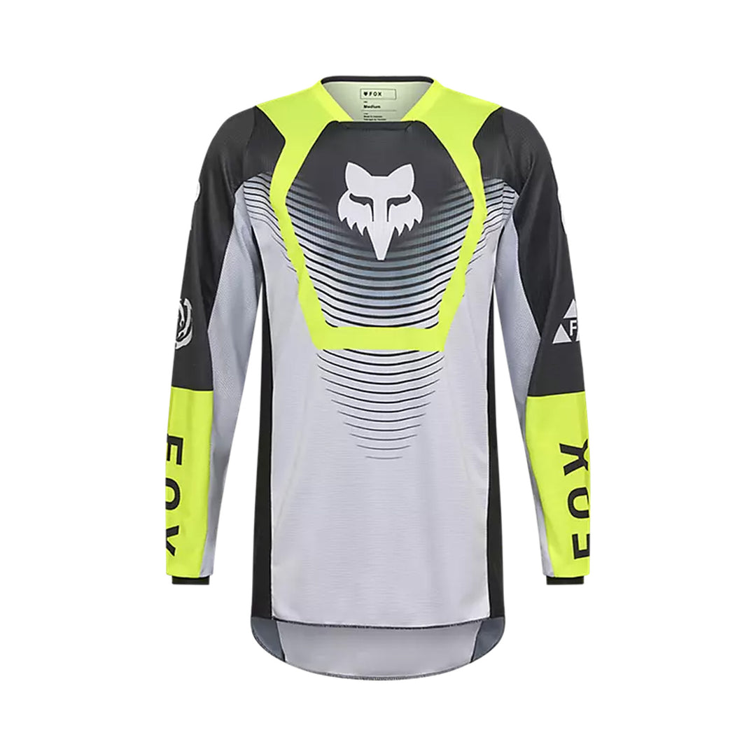 Fox Racing 180 Collect Jersey Grey/Yellow - Front View