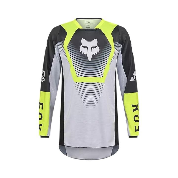 Fox Racing 180 Collect Jersey Grey/Yellow - Front View