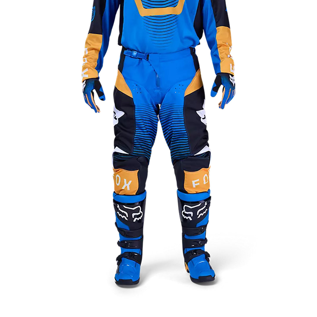 Fox Racing 180 Collect Pants Blue - Front View of Model Posing in Pants