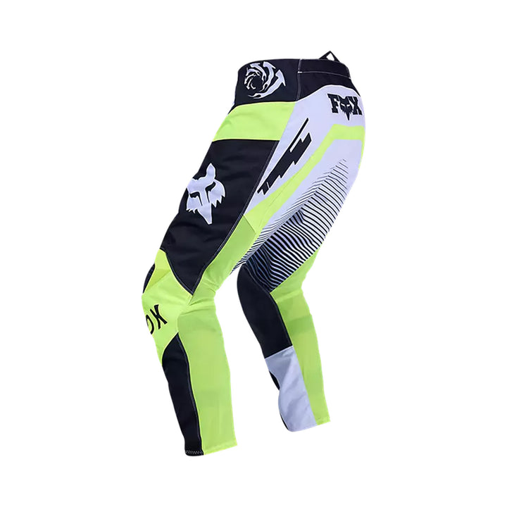Fox Racing 180 Collect Pants Grey/Yellow - Rear Left Side View