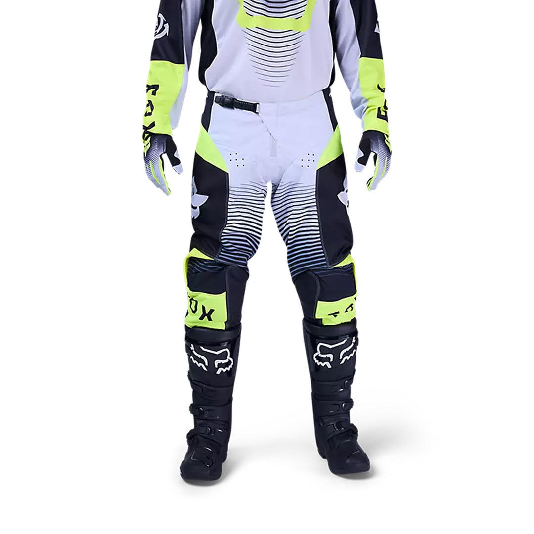 Fox Racing 180 Collect Pants Grey/Yellow - Front View of Model Posing in Pants