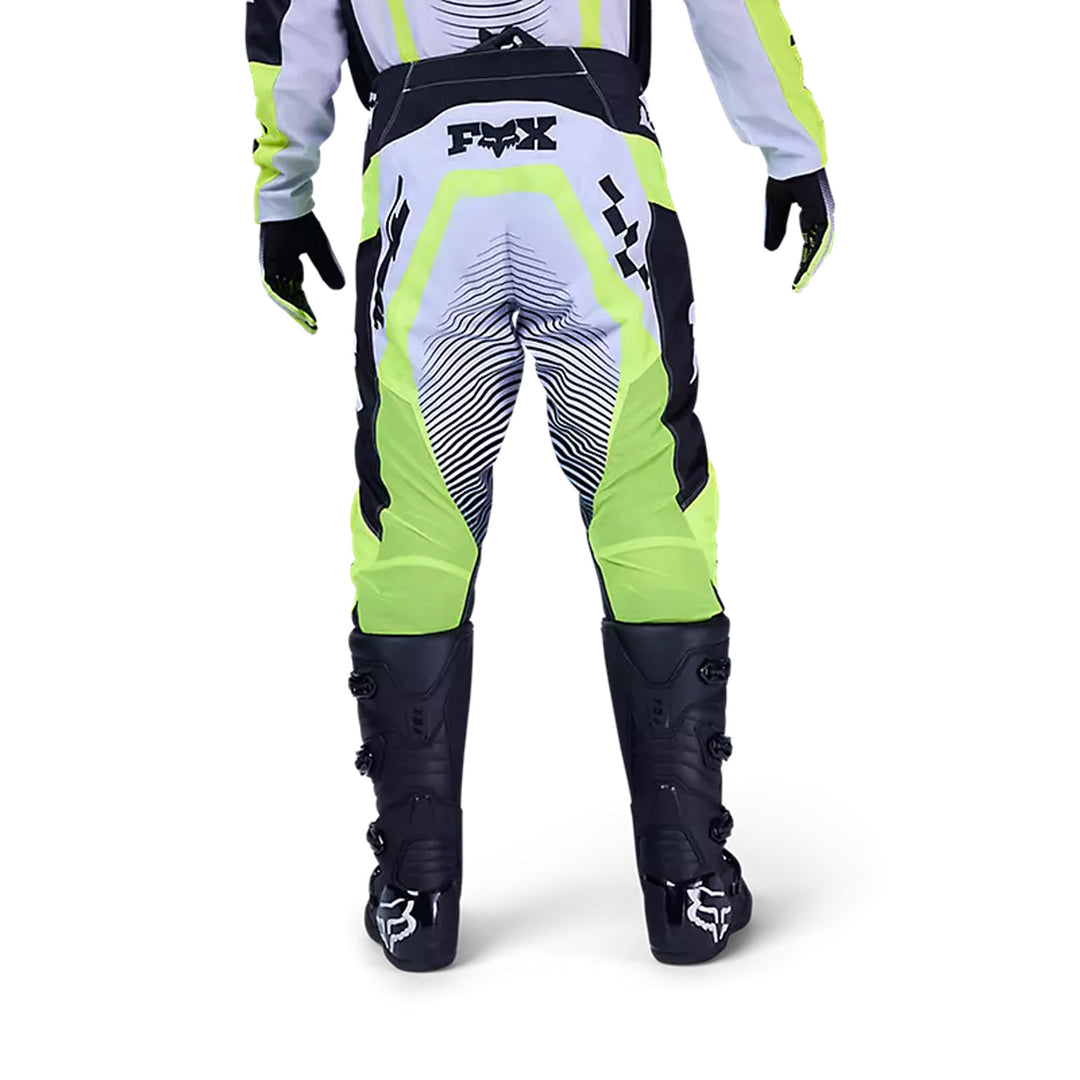 Fox Racing 180 Collect Pants Grey/Yellow - Rear View of Model Posing in Pants