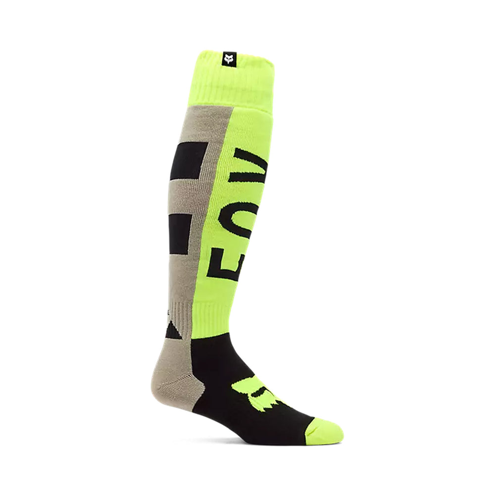 Fox Racing 180 Collect Socks Grey/Yellow - Side View