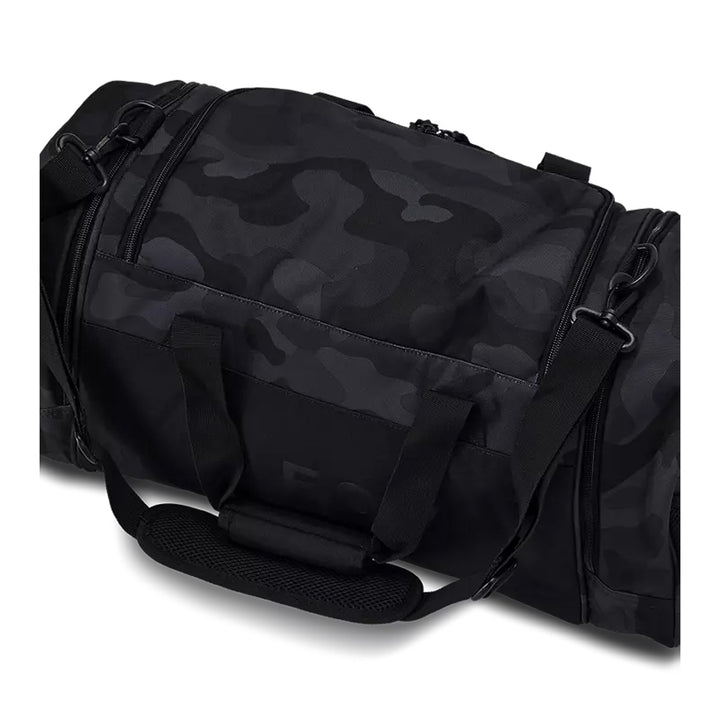 Fox Racing 180 Duffle Gear Bag Black Camouflage - Angled Rear Top View