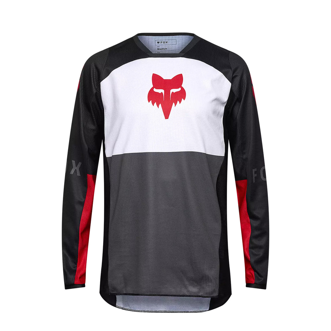 Fox Racing 180 Flow Jersey White/Red - Front View
