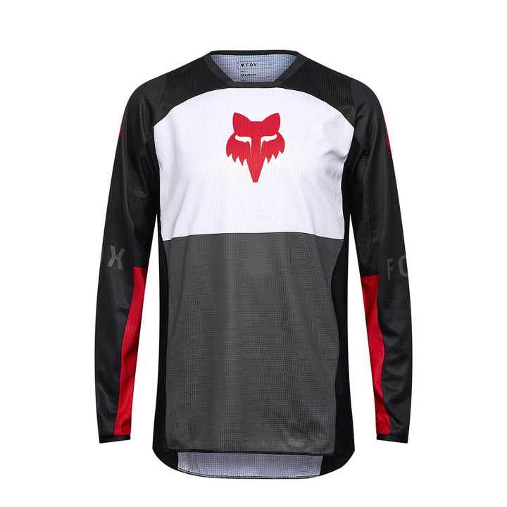 Fox Racing 180 Flow Jersey White/Red - Front View