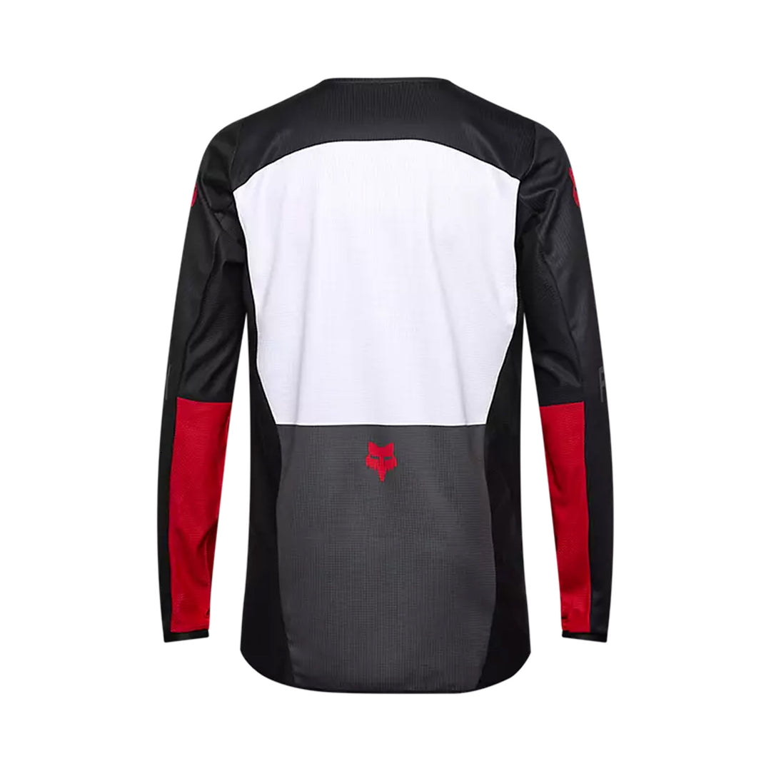 Fox Racing 180 Flow Jersey White/Red - Rear View