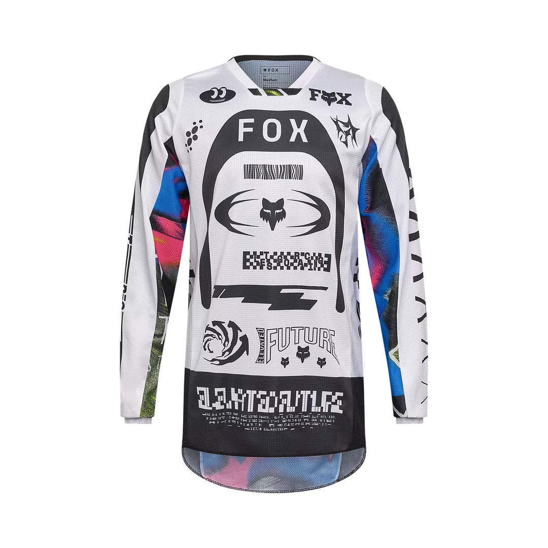 Fox Racing 180 Image Cosmo Jersey White/Black - Front View
