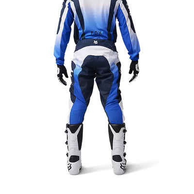 Fox Racing 180 Lean Pants Blue - Rear View of Model Posing in Pants