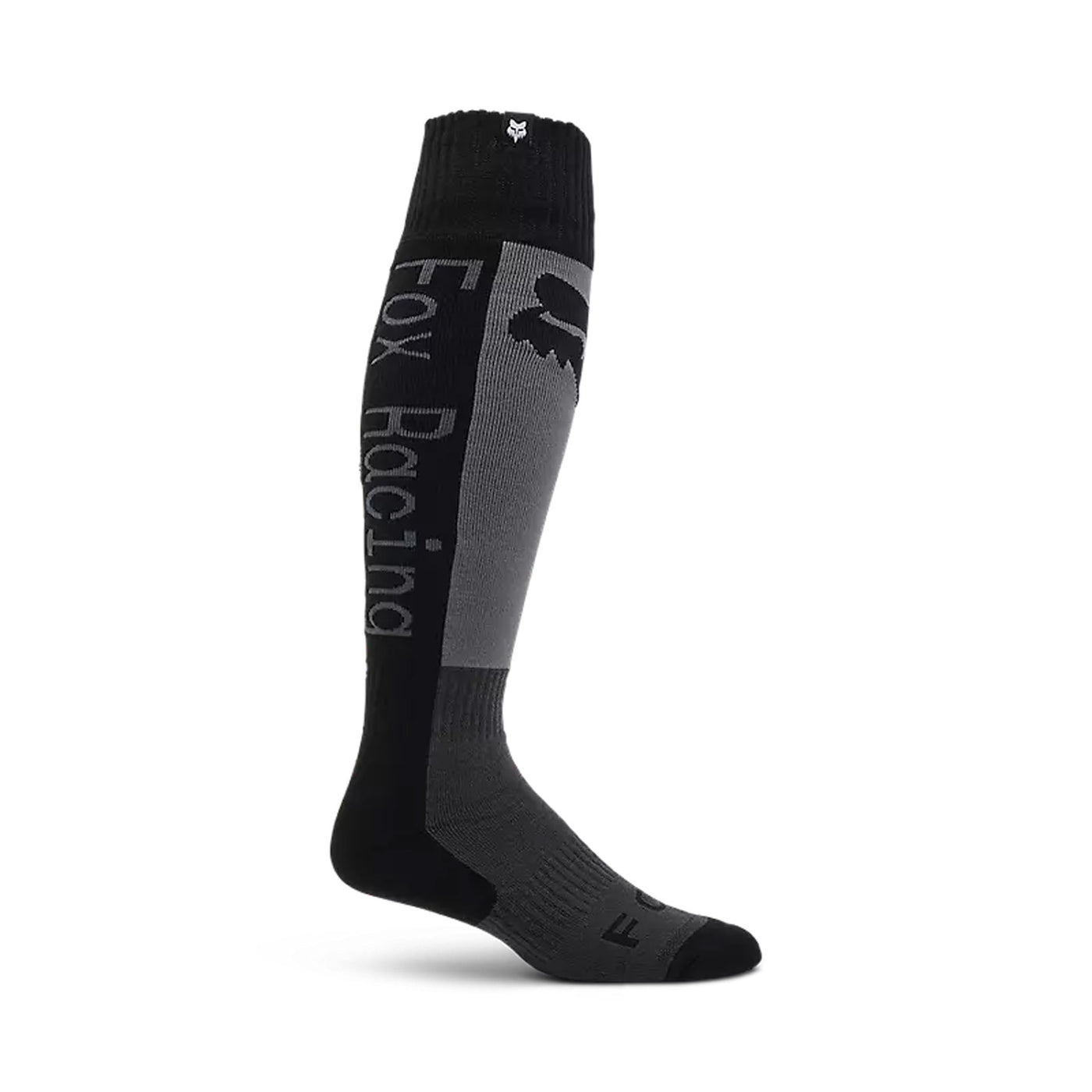 Fox Racing 180 Lean Socks Grey/Black - Side View