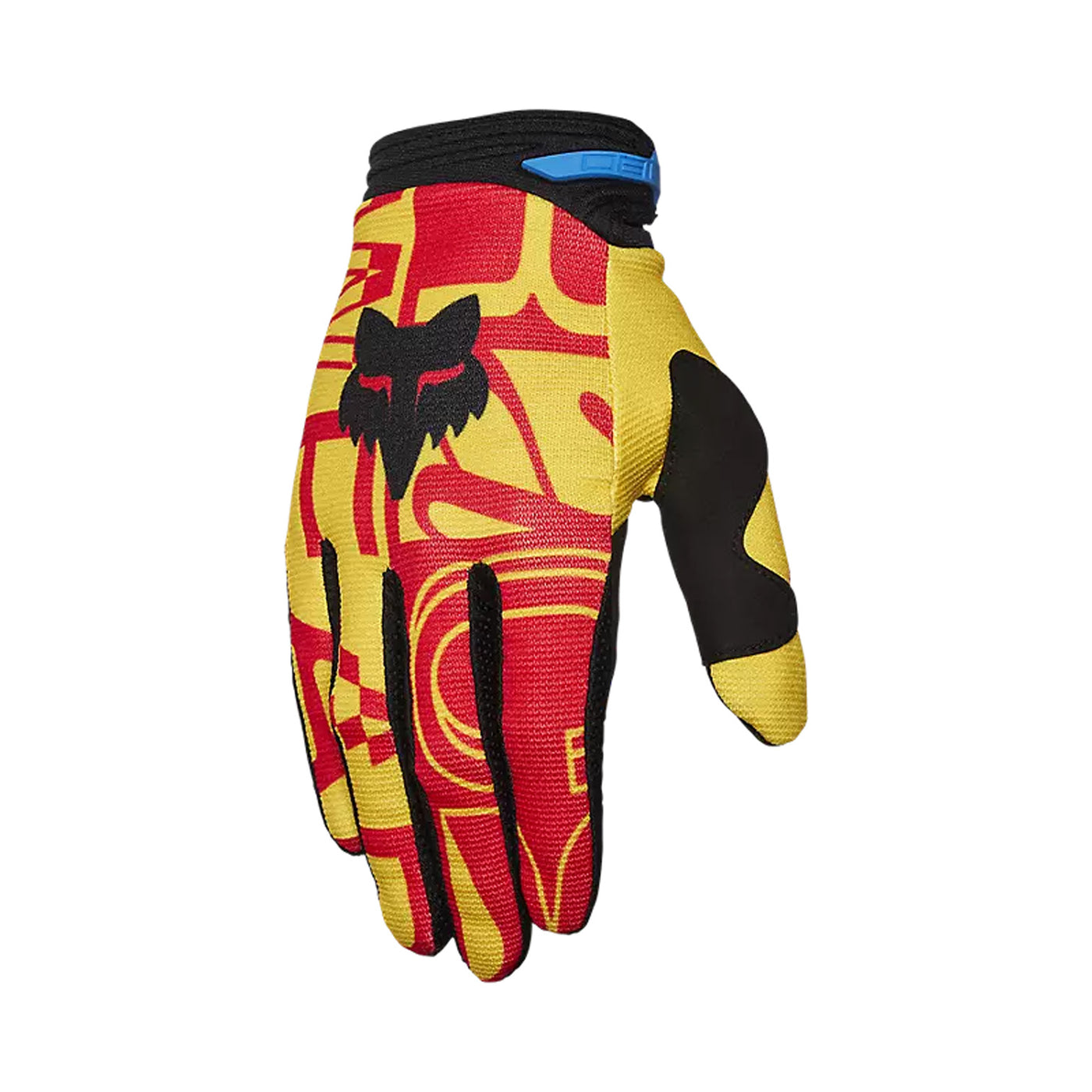 Fox Racing 180 Race Spec Gloves Pale Yellow - Back of Hand View