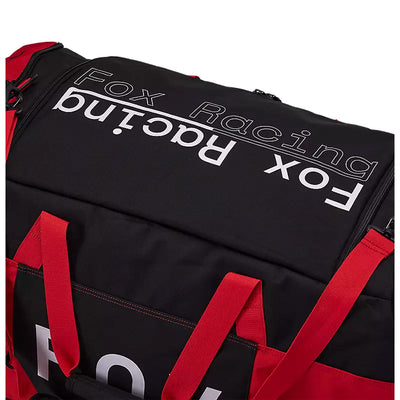 Fox Racing Podium 180 Race Spec Duffle Gear Bag Fluorescent Red - Angled Rear Top View
