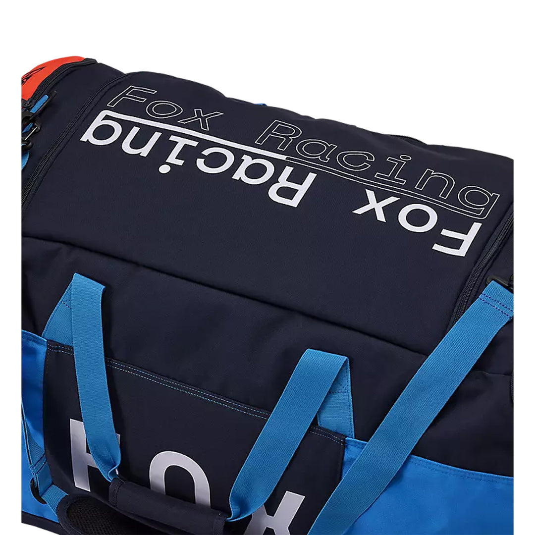 Fox Racing Podium 180 Race Spec Duffle Gear Bag True Blue - Angled Rear Top View