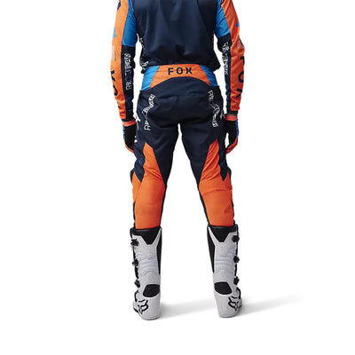 Fox Racing 180 Race Spec Pants Midnight Blue - Rear View of Model Posing in Pants