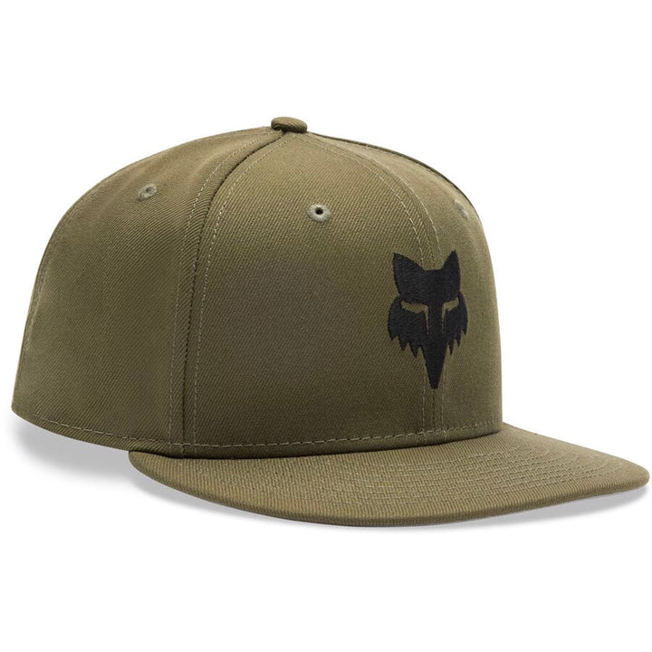 Fox Racing 9 Fifty Snapback Hat Olive Green - Front Side View