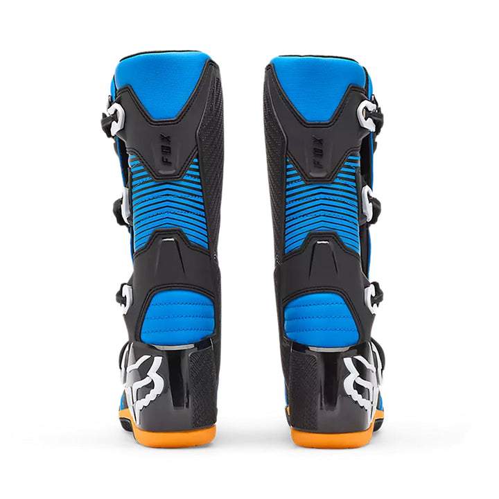 Fox Racing Comp Boots Blue - Rear View of Pair
