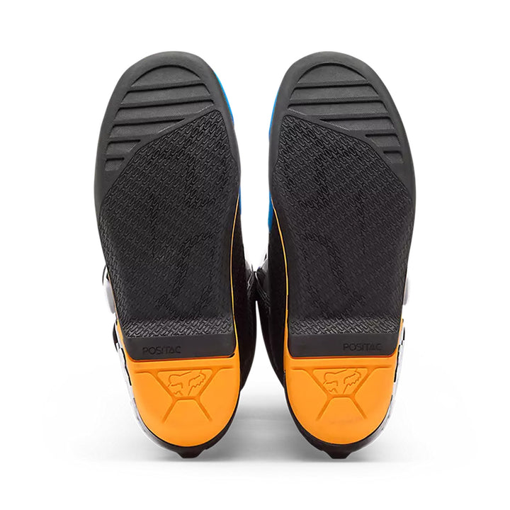Fox Racing Comp Boots Blue - Sole View of Pair