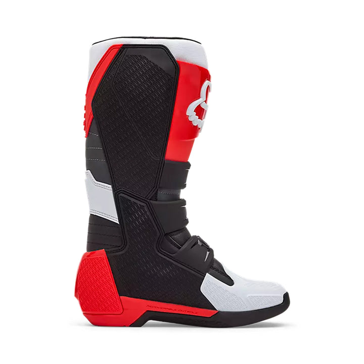 Fox Racing Comp Boots White/Fluorescent Red - Inner Side View