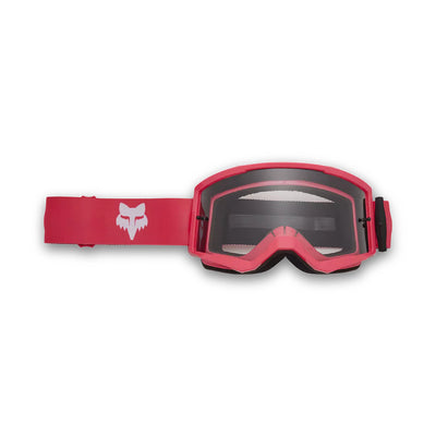 Fox Racing Main Core Clear Lens Goggles Pink - Front View with Side Strap