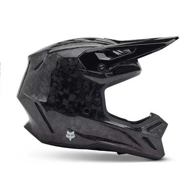 Fox Racing V3 RS Carbon Helmet Black - Right Side View