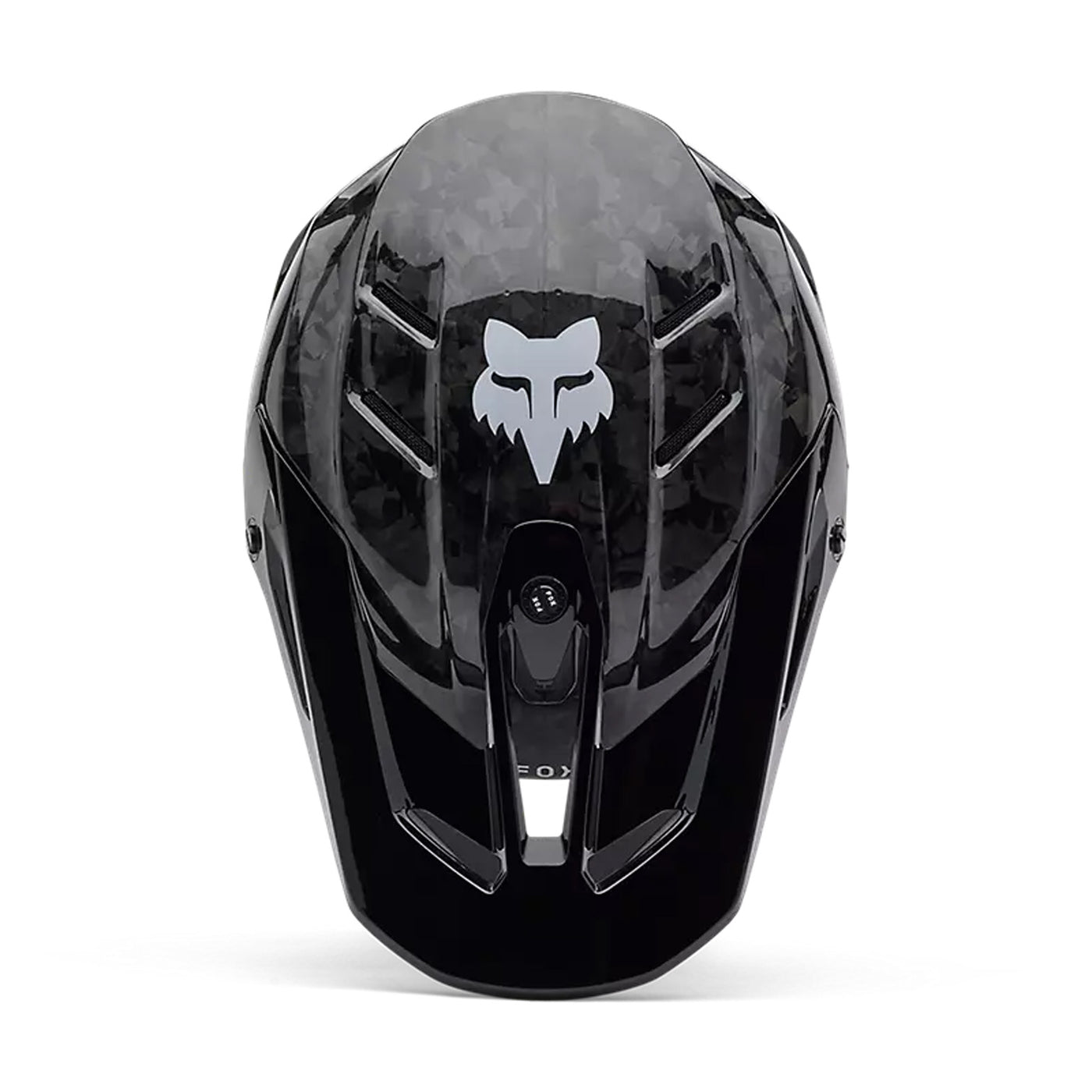 Fox Racing V3 RS Carbon Helmet Black - Top Down View