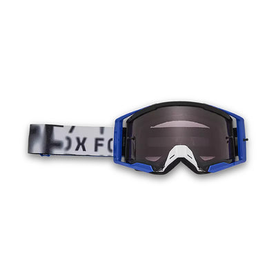 Fox Racing Airspace Seventy4 Grey Lens Goggle Blue - Front View with Side Strap