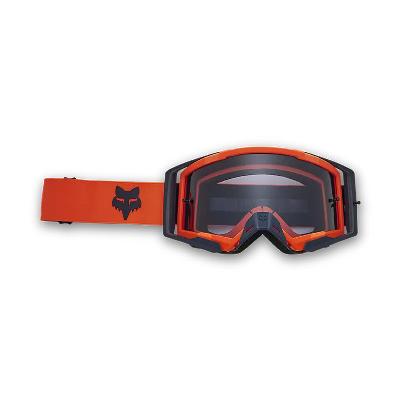 Fox Racing Airspace Core Goggle Fluorescent Orange - Front View with Side Strap