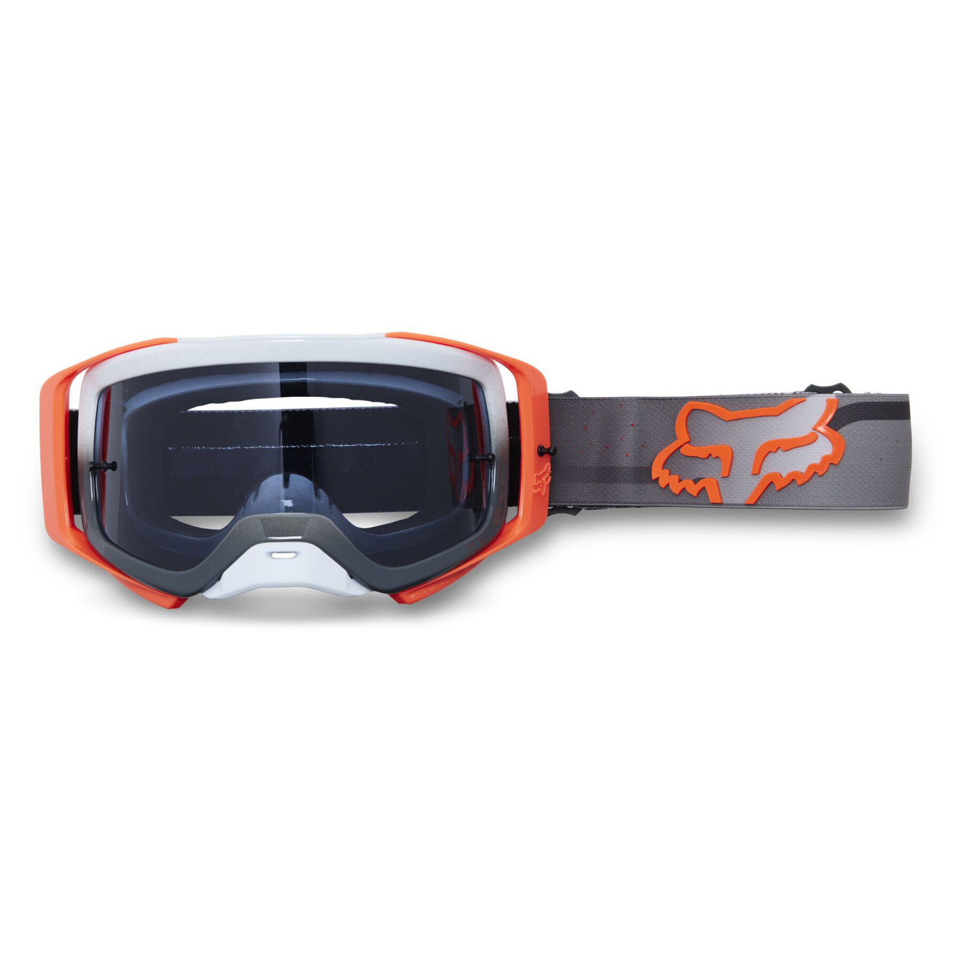 Fox Racing Airspace Vizen Goggle Flo Orange - Front View with Side Strap