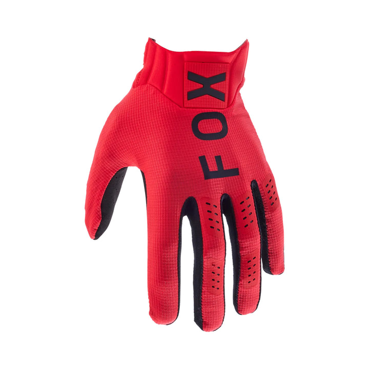 Fox Racing Flexair Gloves Fluorescent Red - Back of Hand View