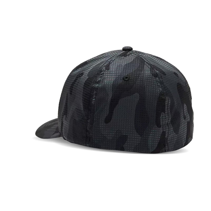 Fox Racing Fox Head Camo Tech Flexfit Hat Black Camo - Rear Side View