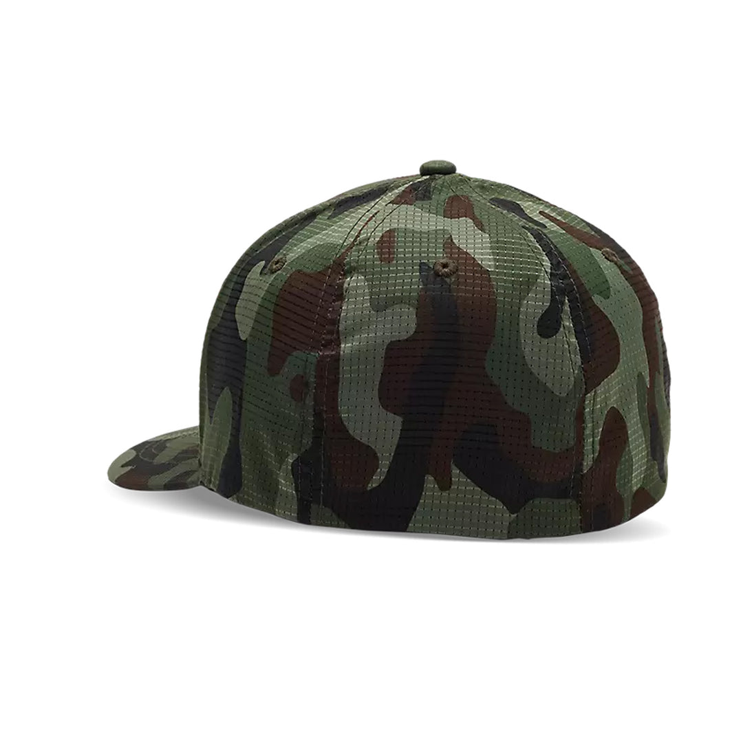 Fox Racing Fox Head Camo Tech Flexfit Hat Green Camo - Rear Side View
